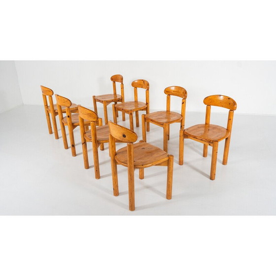 Image 1 of Set of 8 vintage Pitchpin chairs by Rainer Daumiller, 1970