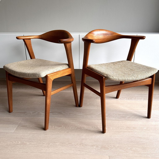 2x Vintage Chaises avec accoudoirs Erik Kirkegaard