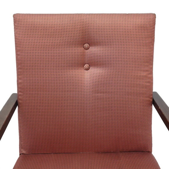 Image 1 of Set of 6 vintage wooden chairs with armrests, 1970s