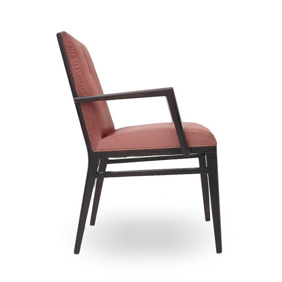 Image 1 of Set of 6 vintage wooden chairs with armrests, 1970s