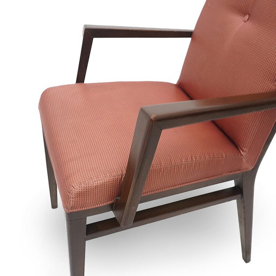 Image 1 of Set of 6 vintage wooden chairs with armrests, 1970s