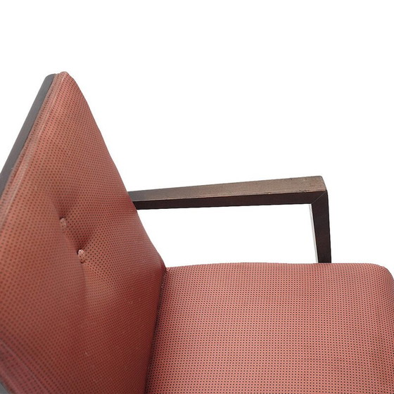 Image 1 of Set of 6 vintage wooden chairs with armrests, 1970s