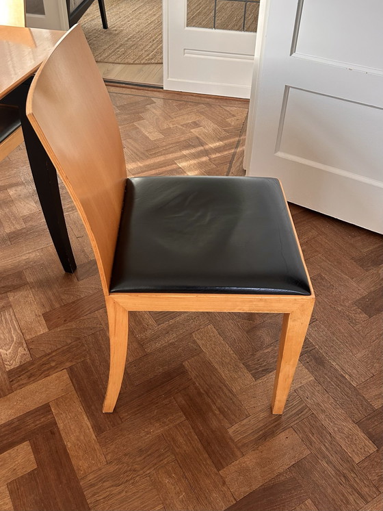 Image 1 of Arco Design Dining Table And Chairs, Rectangular Dining Table With Six Matching 'Flex' Chairs