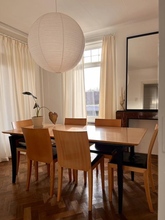 Image 1 of Arco Design Dining Table And Chairs, Rectangular Dining Table With Six Matching 'Flex' Chairs