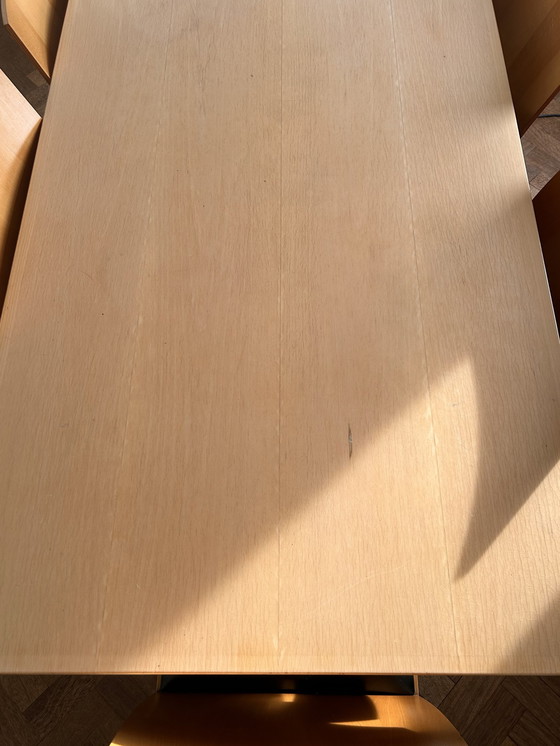 Image 1 of Arco Design Dining Table And Chairs, Rectangular Dining Table With Six Matching 'Flex' Chairs