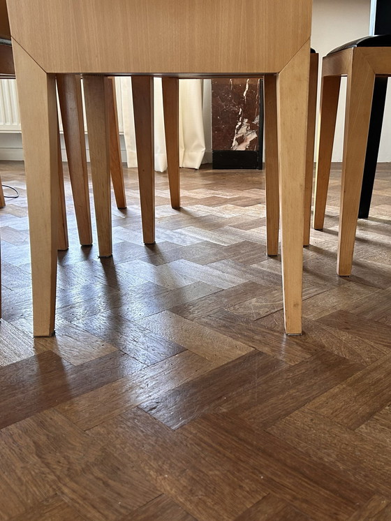 Image 1 of Arco Design Dining Table And Chairs, Rectangular Dining Table With Six Matching 'Flex' Chairs