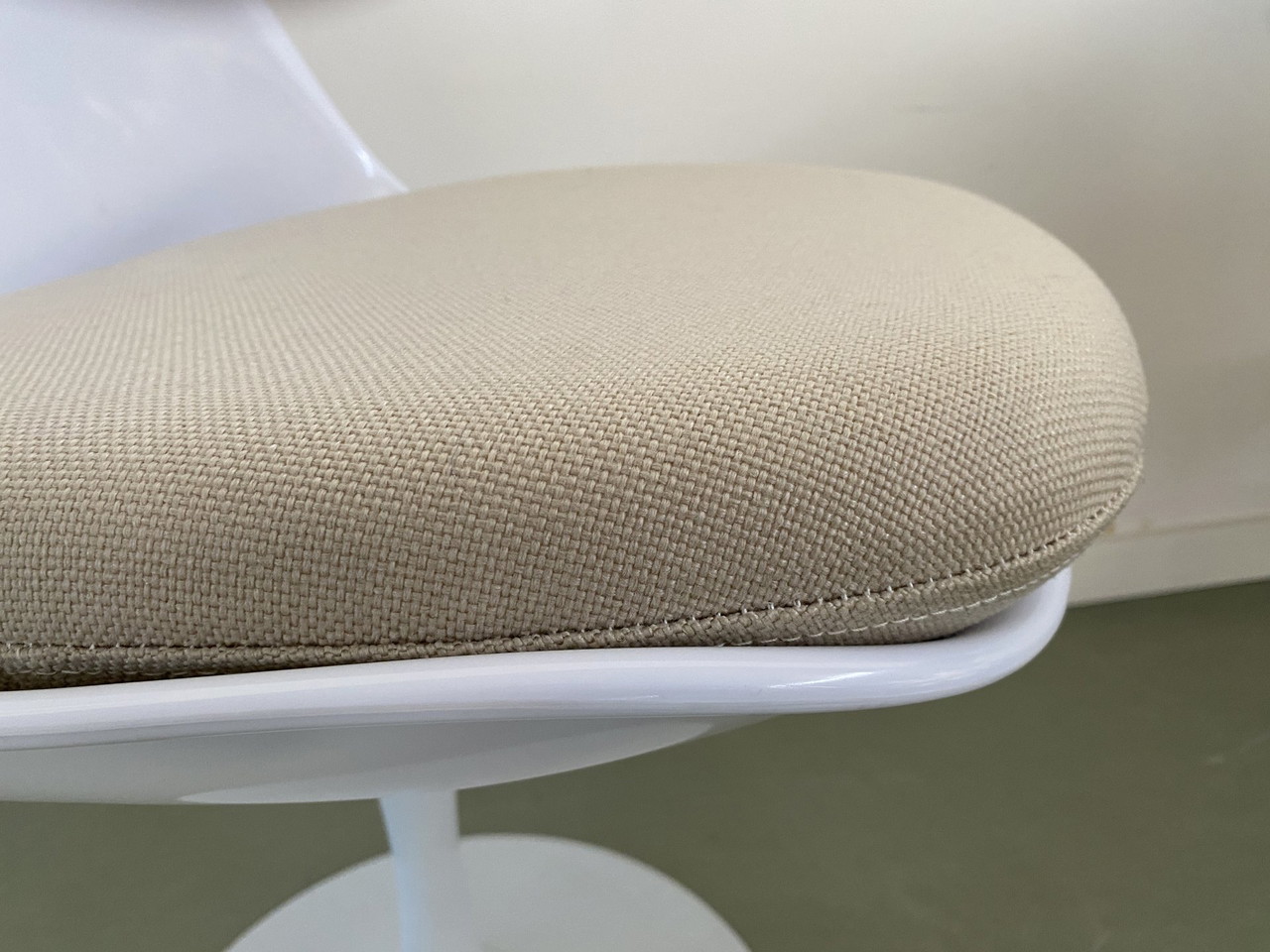 Housse de coussin TULIPE en polycoton - 50 x 50 cm | Blanc d'Ivoire
