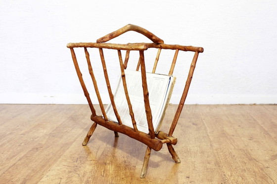 Image 1 of Brutalist magazine rack from the 1950s