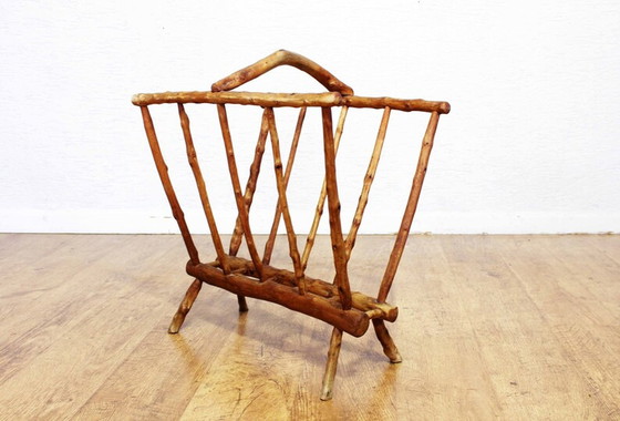 Image 1 of Brutalist magazine rack from the 1950s