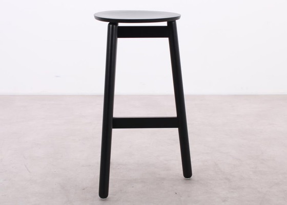 Image 1 of 4x DUM Office Beech bar stool black, 75 cm