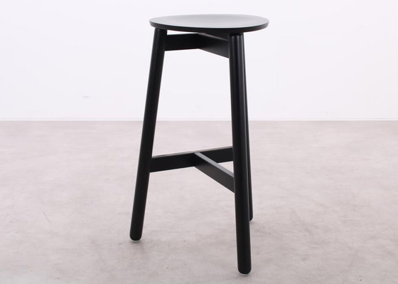 Image 1 of 4x DUM Office Beech bar stool black, 75 cm