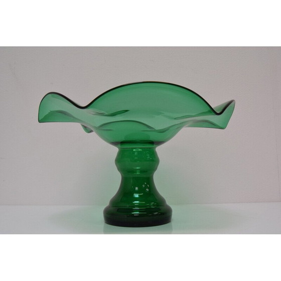 Image 1 of Pair of vintage Art glass bowls by Glasswork Novy Bor, Czechoslovakia 1930s