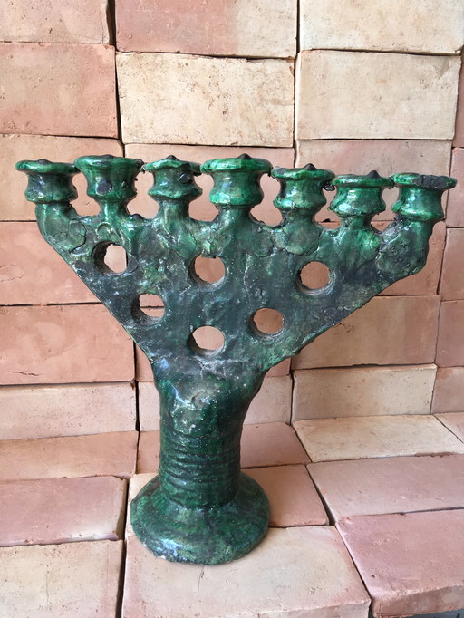 Tamegroute candlestick pottery