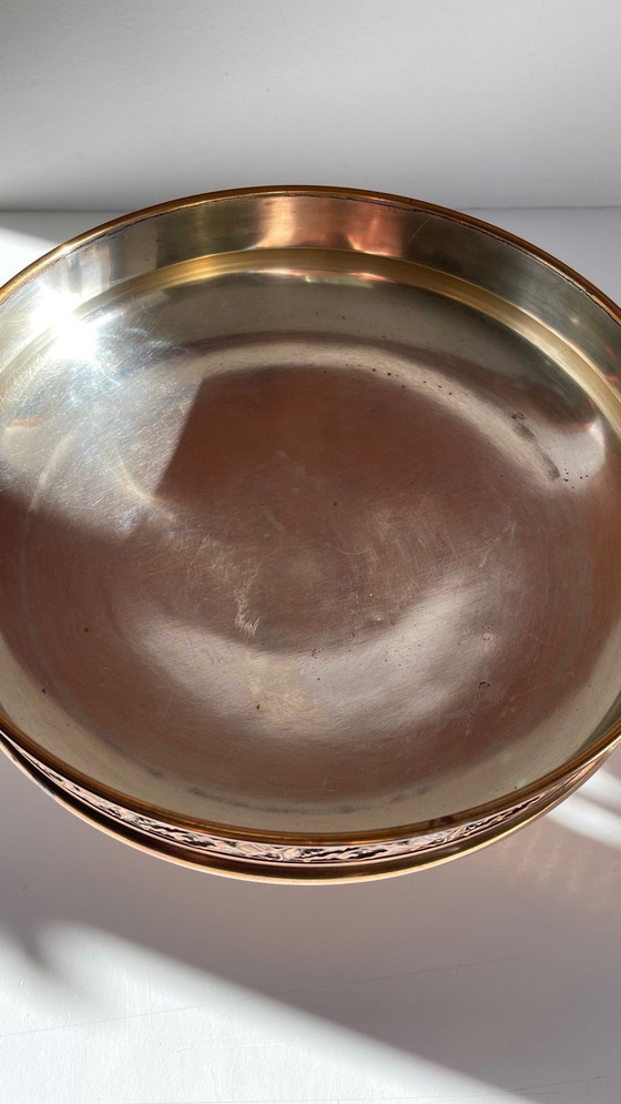 Image 1 of Antique Silver And Bronze Metal Fruit Bowl