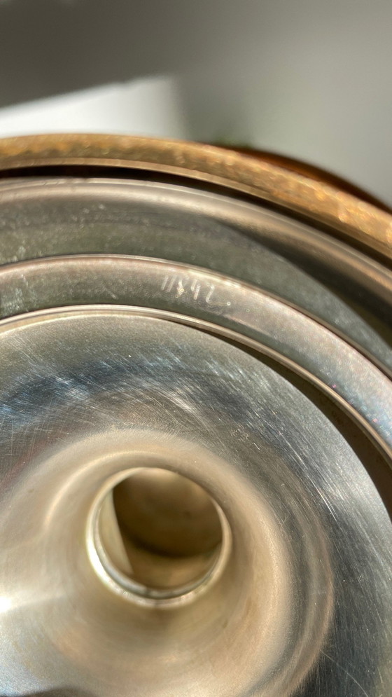 Image 1 of Antique Silver And Bronze Metal Fruit Bowl