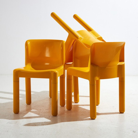 Image 1 of Vintage model 4875 plastic chairs by Carlo Bartoli for Kartell, Italy 1970