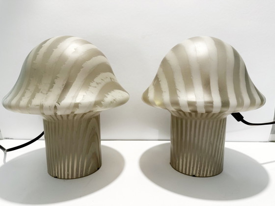 Image 1 of 2x Peill & Putzler mushroom table lamps