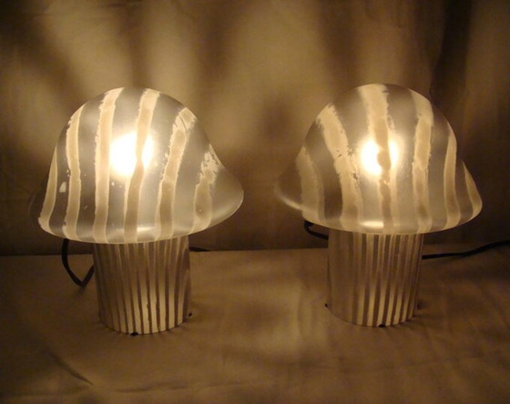 Image 1 of 2x Peill & Putzler mushroom table lamps