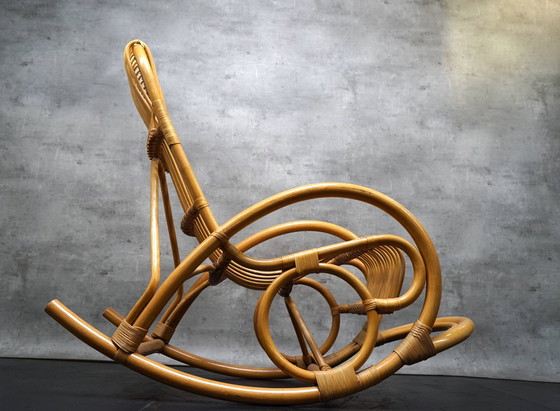 Image 1 of Rocking chair made of bamboo, 1970s