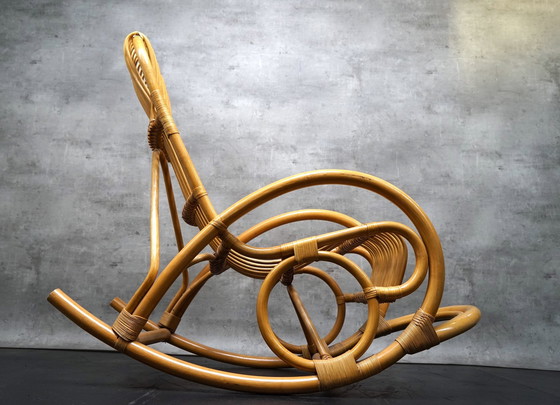 Image 1 of Rocking chair made of bamboo, 1970s