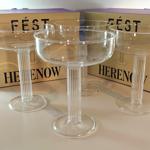 Set Of 4 Charlie Champagne Glasses By Fest