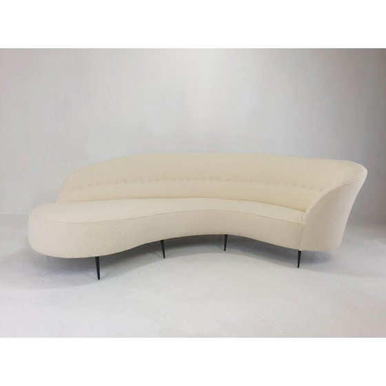 Image 1 of Vintage curved sofa by Federico Munari, Italy 1950s