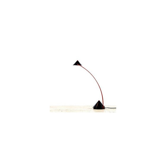 Image 1 of Vintage Italian red and black Memphis-style table lamp 
