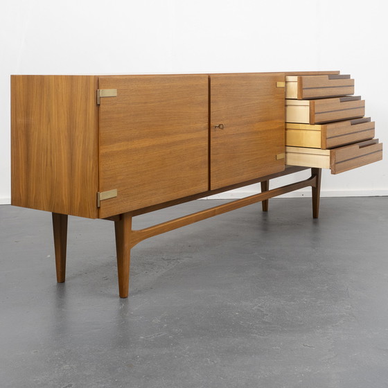 Image 1 of 60s sideboard, walnut, restored, 200cm