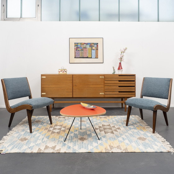 Image 1 of 60s sideboard, walnut, restored, 200cm