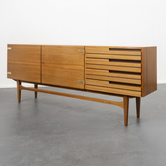 Image 1 of 60s sideboard, walnut, restored, 200cm