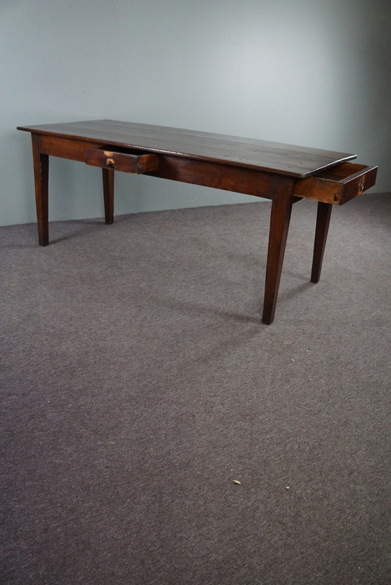 Image 1 of French dining table with two drawers