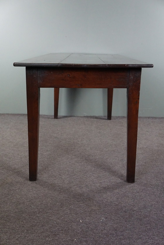 Image 1 of French dining table with two drawers