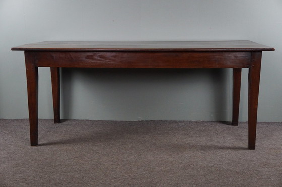 Image 1 of French dining table with two drawers