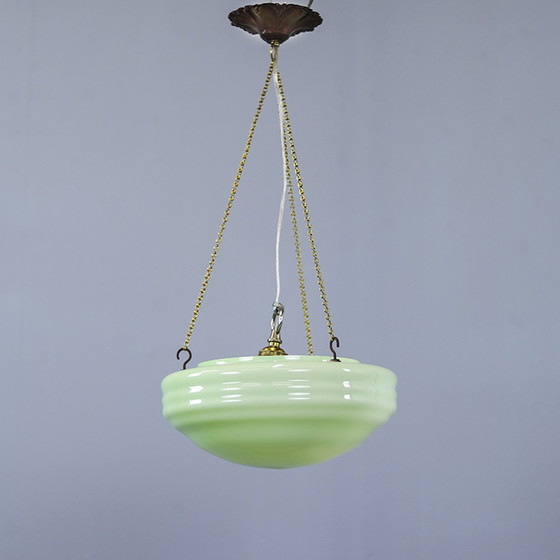 Image 1 of Green Art Deco Scale Lamp