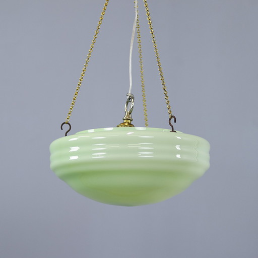 Green Art Deco Scale Lamp