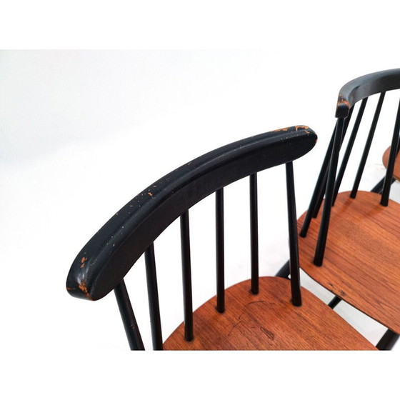 Image 1 of Set of 6 vintage "Fanett" chairs by Ilmari Tapiovaara for Edsby Verken, 1960