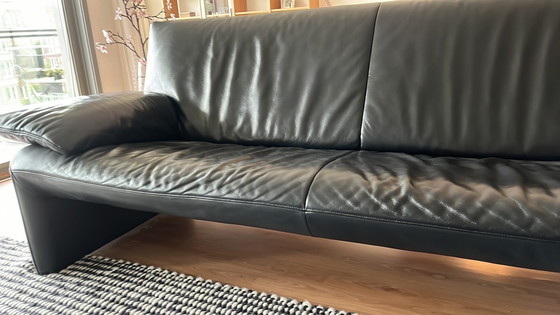 Image 1 of Jori Black Leather Sofa