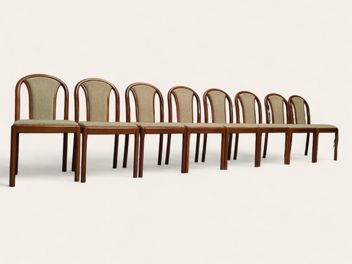 8x Mid - Century dining table chairs