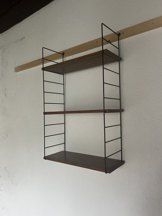 Image 1 of Mid - Century string shelf with three shelves