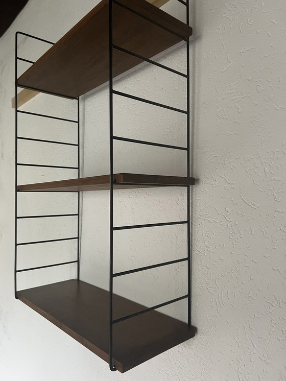 Image 1 of Mid - Century string shelf with three shelves