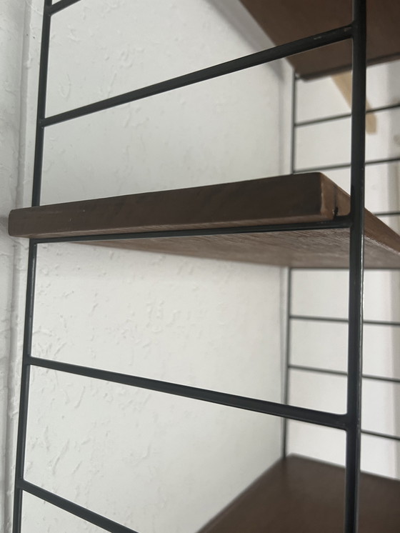 Image 1 of Mid - Century string shelf with three shelves