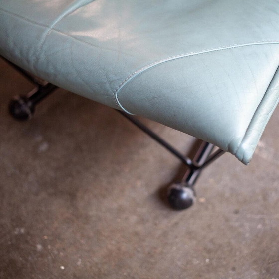 Image 1 of Vintage Flyer armchair in metal and leather by Pierre Mazairac and Karel Boonzaaijer for Young International, 1980
