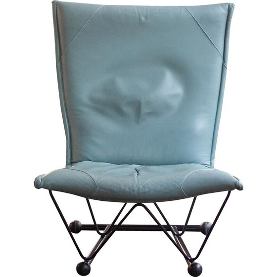 Image 1 of Vintage Flyer armchair in metal and leather by Pierre Mazairac and Karel Boonzaaijer for Young International, 1980
