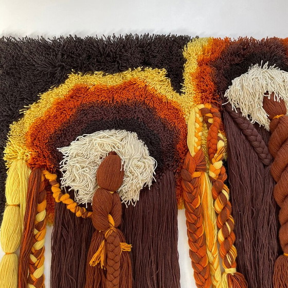 Image 1 of Tappeto da parete vintage in macramè e lana poliacrilica per Desso Studio, Paesi Bassi, anni '70