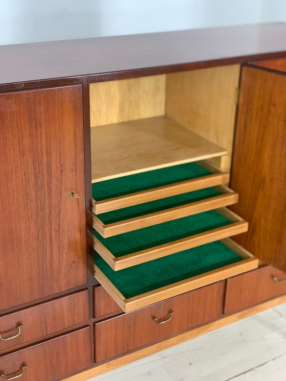 Image 1 of Danish teak highboard cabinet living room cabinet vintage