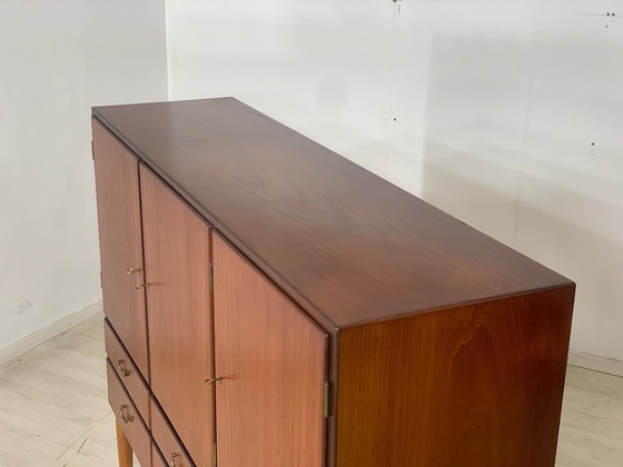 Image 1 of Danish teak highboard cabinet living room cabinet vintage
