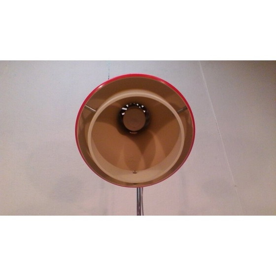 Image 1 of Vintage red and metal floor lamp by Hůrka, 1960