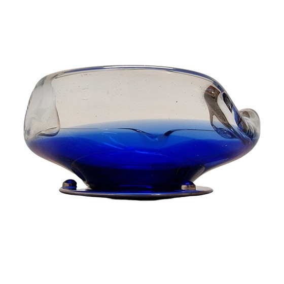 Image 1 of Blue Glass Murano Bowl