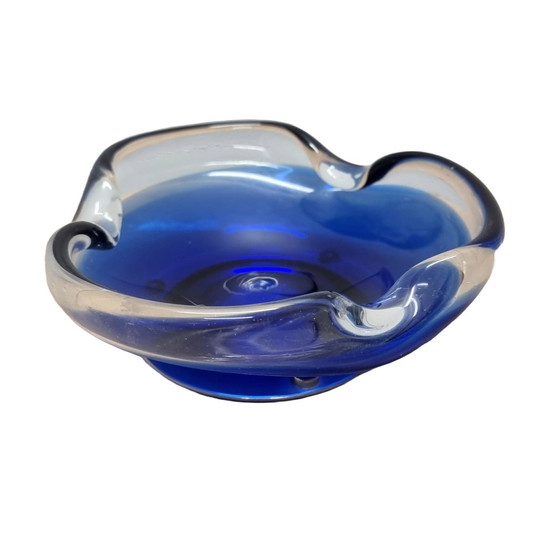 Image 1 of Blue Glass Murano Bowl