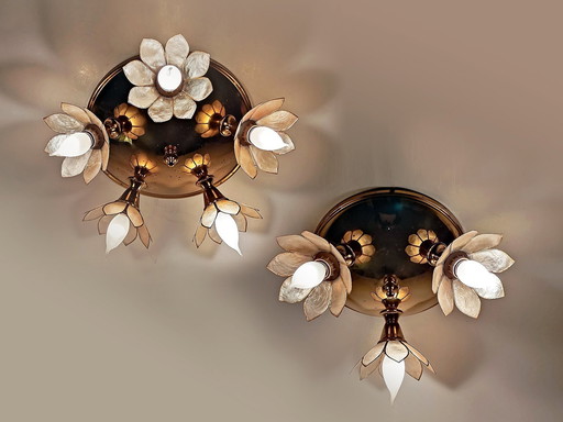 Ceiling Lamps Set S.A. Boulanger "Lotus"